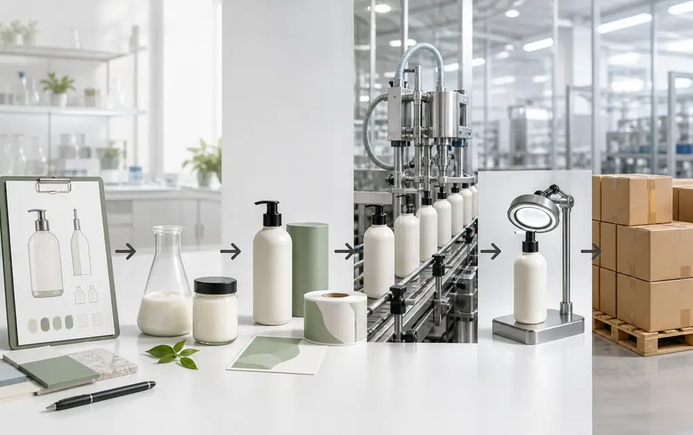 Custom conditioner development timeline from product brief and sample to bulk production